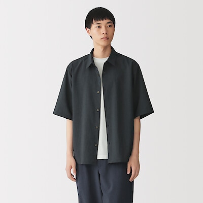 紳士　風を通す　五分袖シャツ