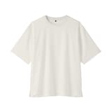 紳士　風を通す　五分袖布帛Ｔシャツ