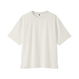 紳士　風を通す　五分袖布帛Ｔシャツ