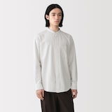 紳士　洗いざらしオックススタンドカラー長袖シャツ