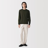 紳士　洗えるウールハイゲージクルーネックセーター