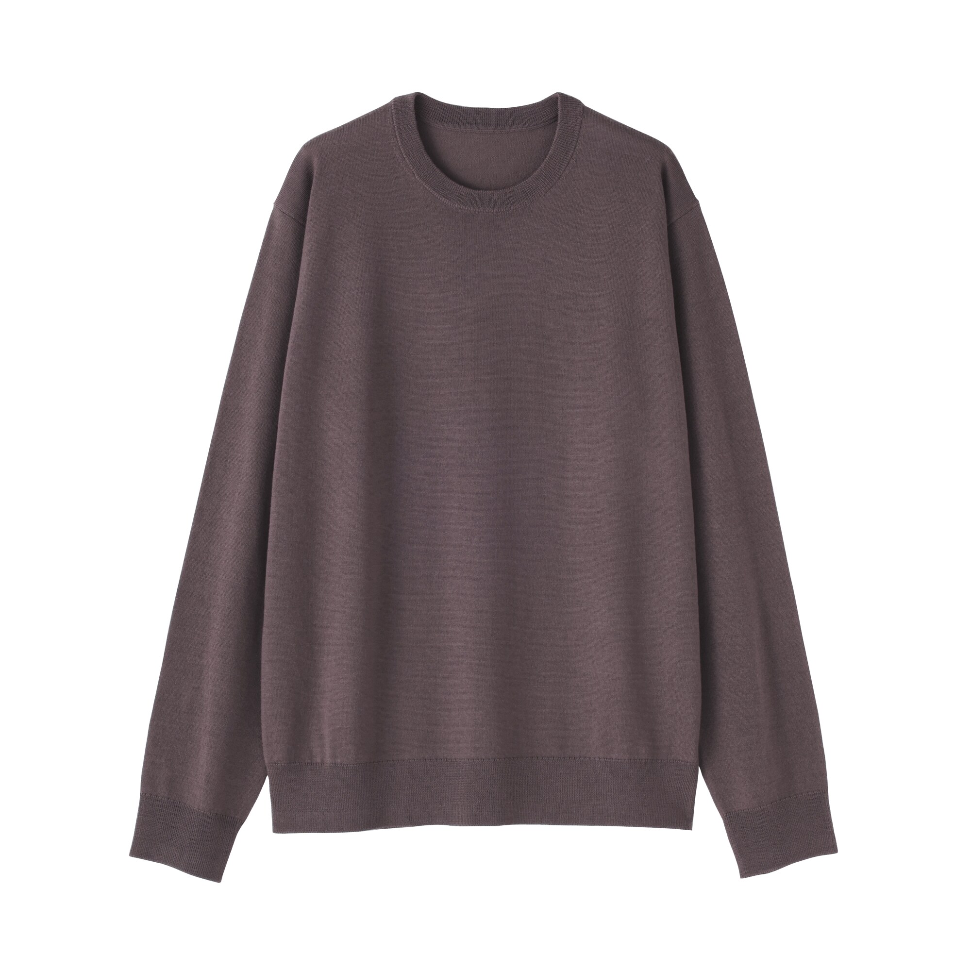 紳士　洗えるウールハイゲージクルーネックセーター