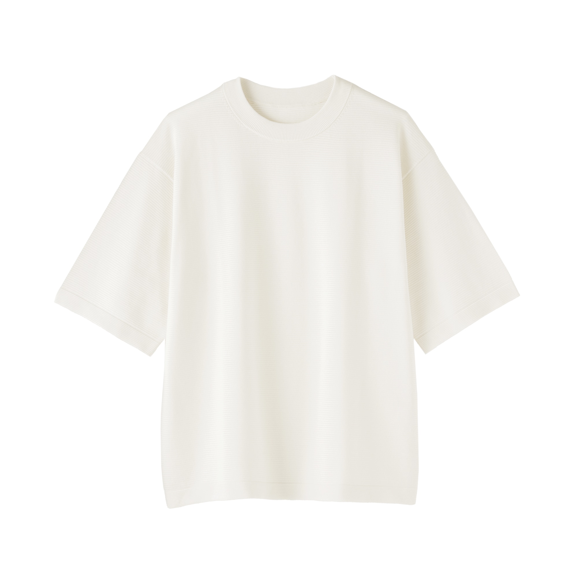紳士　乾きやすい洗えるニット五分袖Ｔシャツ
