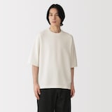 紳士　乾きやすい洗えるニット五分袖Ｔシャツ