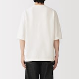 紳士　乾きやすい洗えるニット五分袖Ｔシャツ