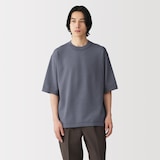 紳士　乾きやすい洗えるニット五分袖Ｔシャツ