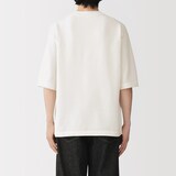 紳士　乾きやすい洗えるニット五分袖Ｔシャツ