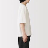 紳士　乾きやすい洗えるニット五分袖Ｔシャツ