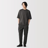 紳士　乾きやすい洗えるニット五分袖Ｔシャツ