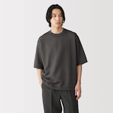 紳士　乾きやすい洗えるニット五分袖Ｔシャツ