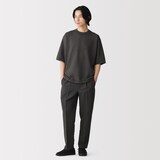 紳士　乾きやすい洗えるニット五分袖Ｔシャツ
