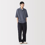 紳士　乾きやすい洗えるニット半袖ポロ