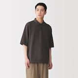 紳士　乾きやすい洗えるニット半袖ポロ