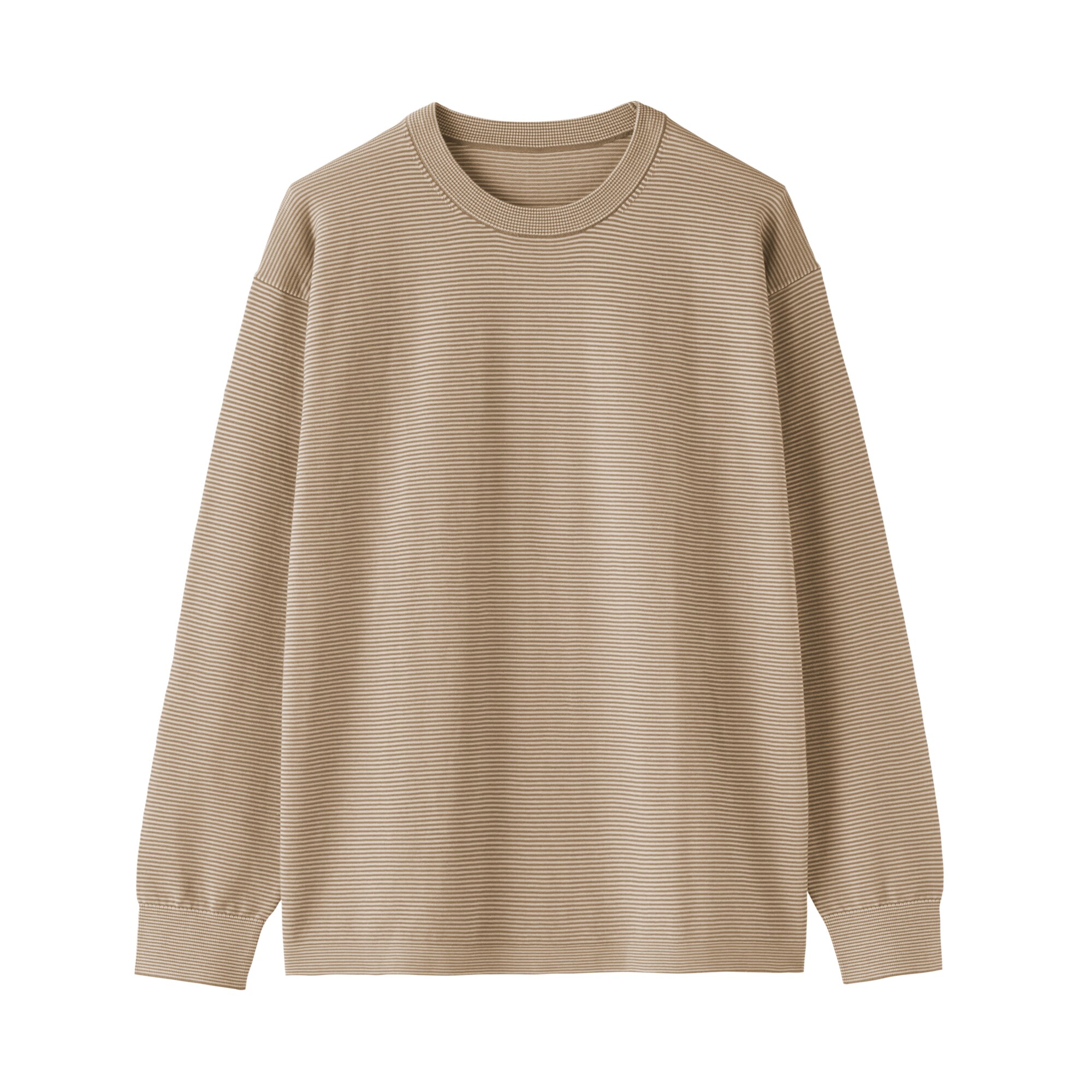 紳士　乾きやすい洗えるニット長袖Ｔシャツ