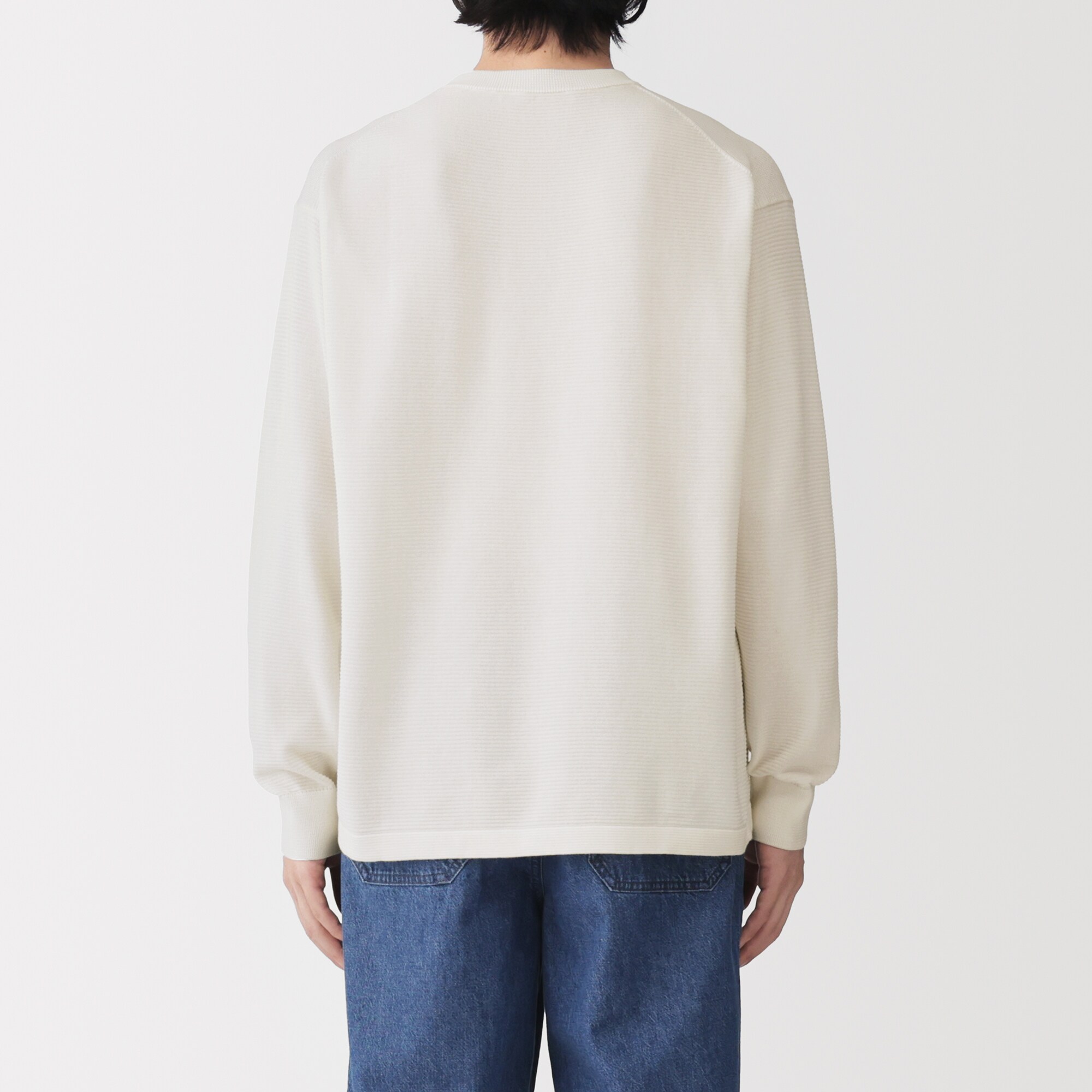 紳士　乾きやすい洗えるニット長袖Ｔシャツ