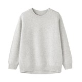婦人　リャマ混ローゲージクルーネックセーター