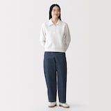 婦人　木の実から作ったカポック混　デニムコクーンパンツ