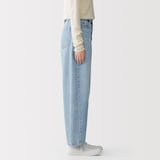 婦人　木の実から作ったカポック混　デニムコクーンパンツ