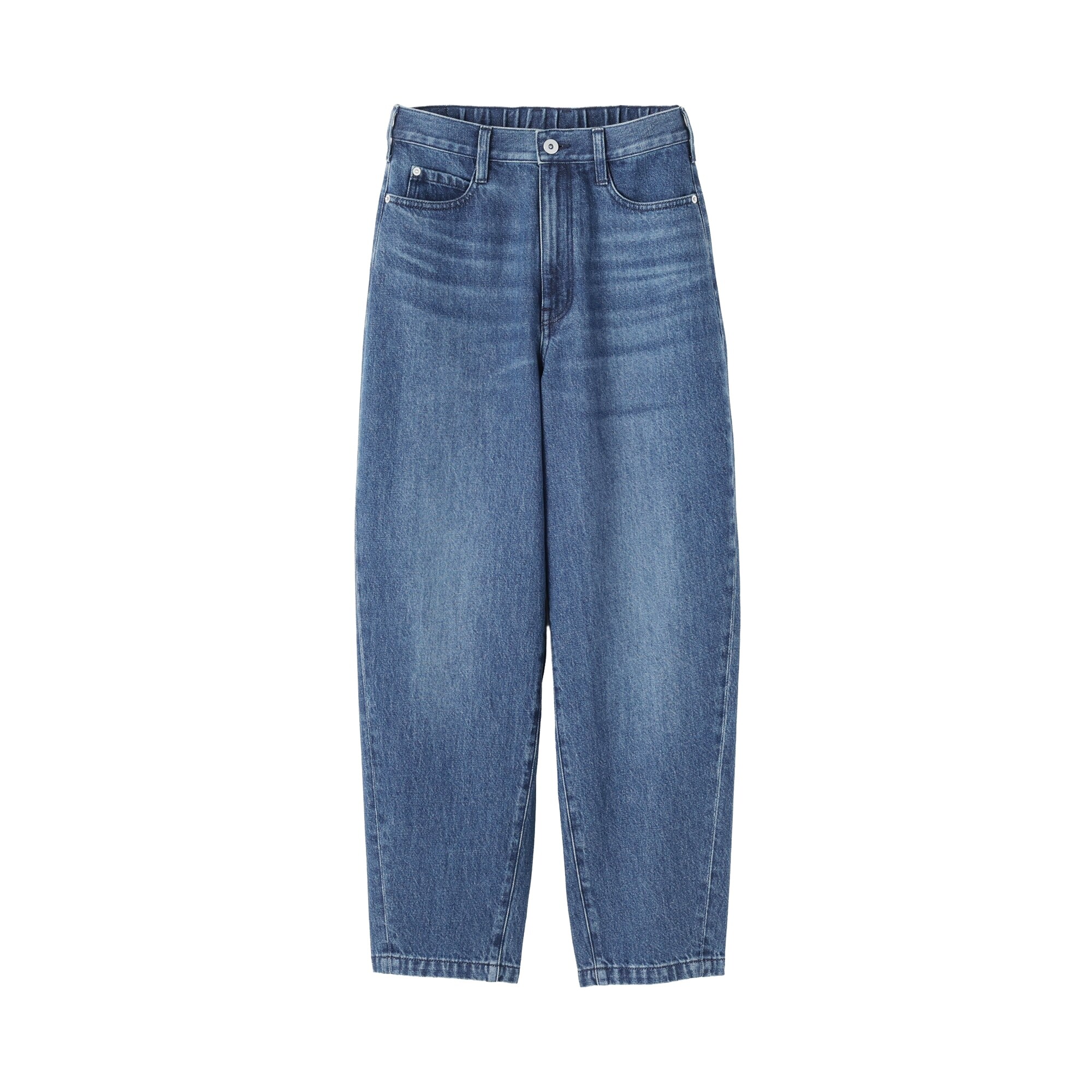 婦人　木の実から作ったカポック混　デニムコクーンパンツ　股下短め（ＯＳ）