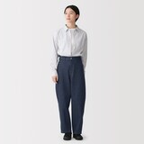 婦人　木の実から作ったカポック混　デニムコクーンパンツ　股下短め（ＯＳ）