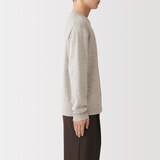 紳士　洗えるウールミドルゲージクルーネックセーター