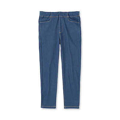 キッズ　ジャージーストレッチデニム調レギンスパンツ