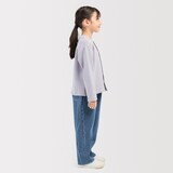 キッズ　木の実から作ったカポック混デニムコクーンパンツ