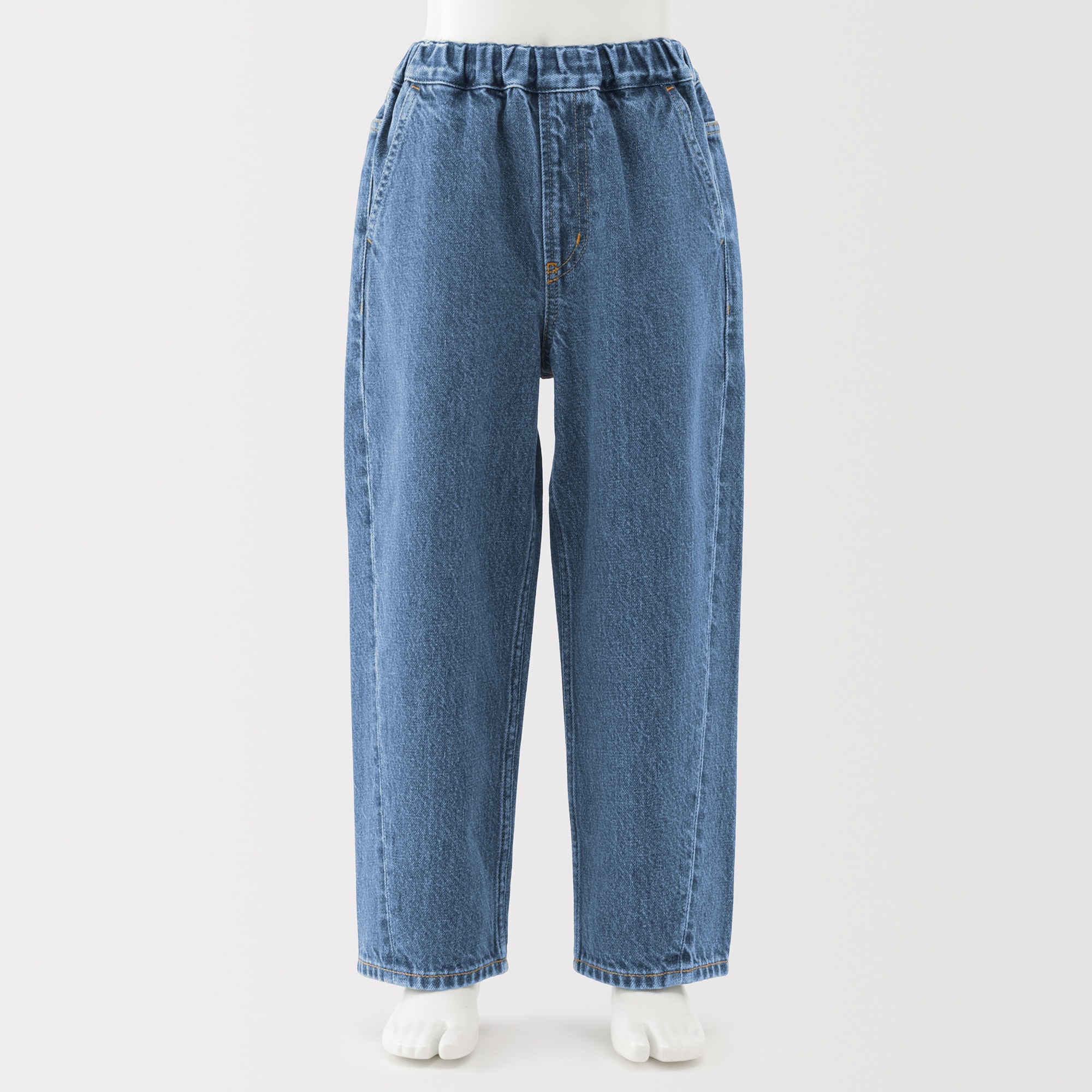 キッズ　木の実から作ったカポック混デニムコクーンパンツ