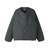 紳士　軽量ダウンポケッタブルノーカラージャケット