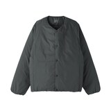 紳士　軽量ダウンポケッタブルノーカラージャケット