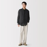 紳士　軽量ダウンポケッタブルノーカラーベスト