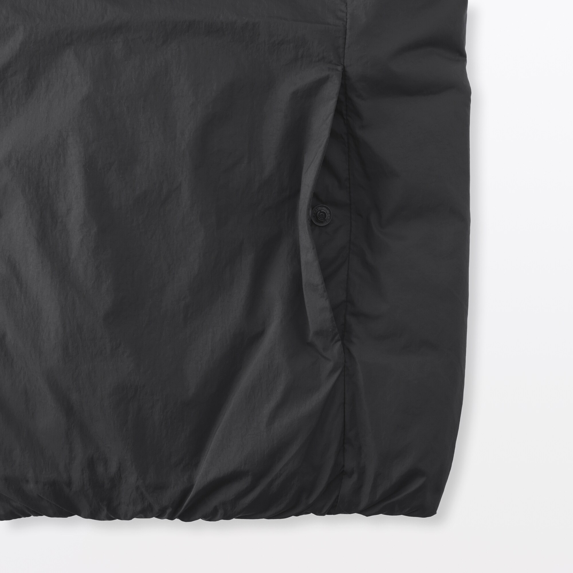 紳士　軽量ダウンポケッタブルノーカラーベスト