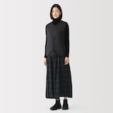 紳士　軽量ダウンポケッタブルノーカラーベスト