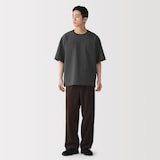 紳士　風を通す　五分袖布帛Ｔシャツ