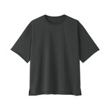 紳士　風を通す　五分袖布帛Ｔシャツ