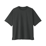 紳士　風を通す　五分袖布帛Ｔシャツ