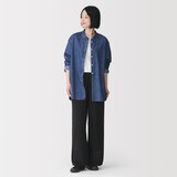 婦人　コットン透かし編みニット　ロングパンツ