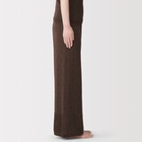 婦人　コットン透かし編みニット　ロングパンツ