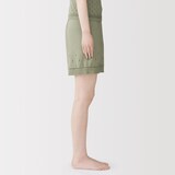 婦人　コットン透かし編みニット　ショートパンツ