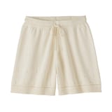 婦人　コットン透かし編みニット　ショートパンツ