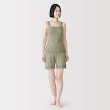 婦人　コットン透かし編みニット　ショートパンツ