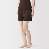 婦人　コットン透かし編みニット　ショートパンツ