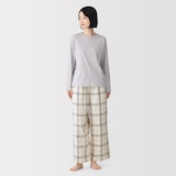 婦人　二重ガーゼ　ルームロングパンツ
