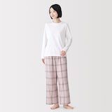 婦人　二重ガーゼ　ルームロングパンツ