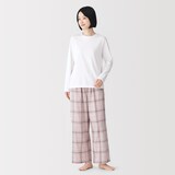 婦人　二重ガーゼ　ルームロングパンツ