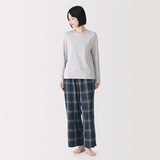 婦人　二重ガーゼ　ルームロングパンツ