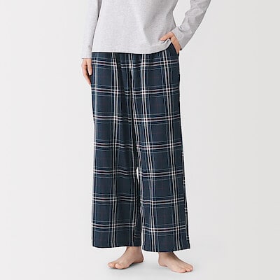 婦人　二重ガーゼ　ルームロングパンツ