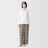 婦人　二重ガーゼ　ルームロングパンツ