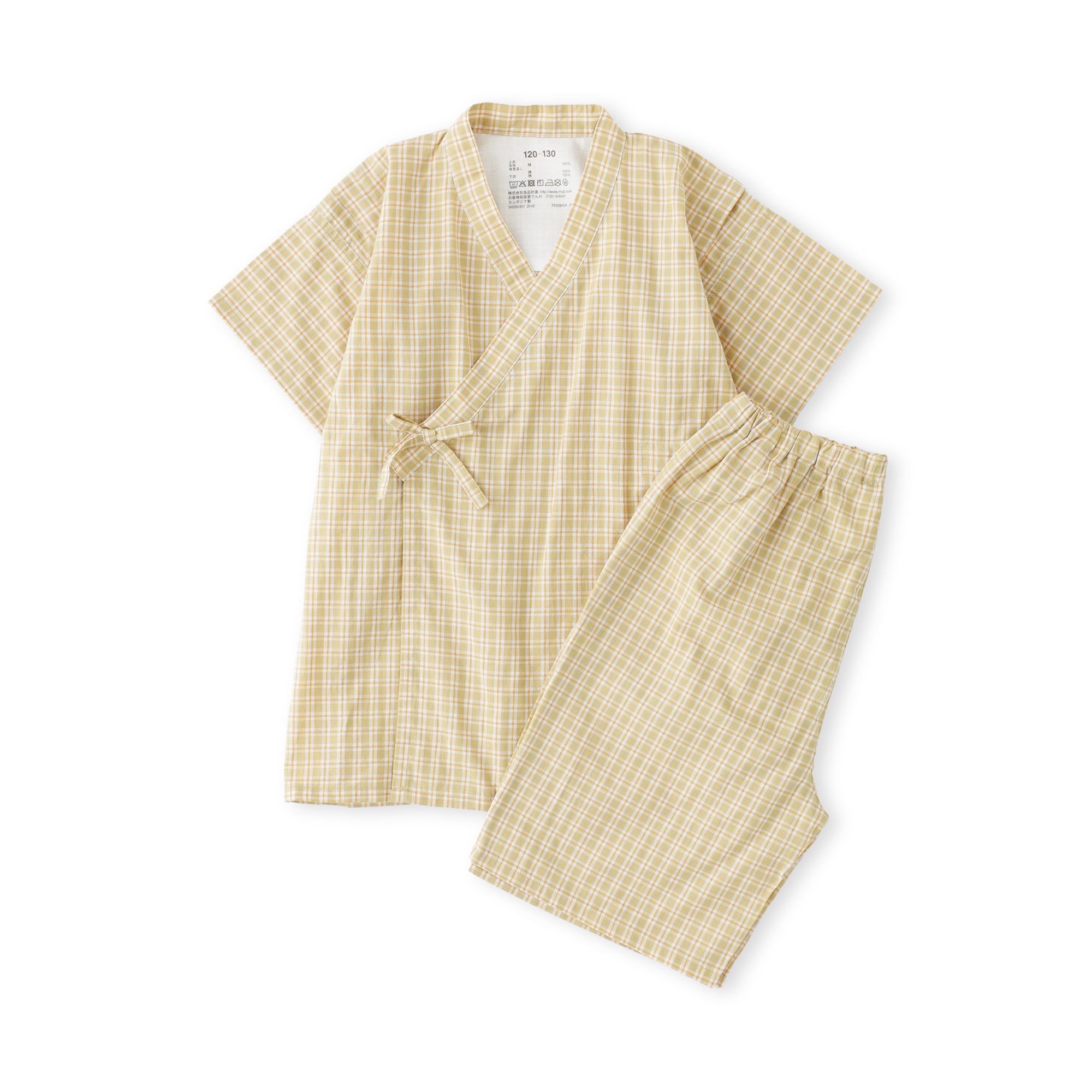 キッズ コットンドビー織りチェック 甚平 | 無印良品