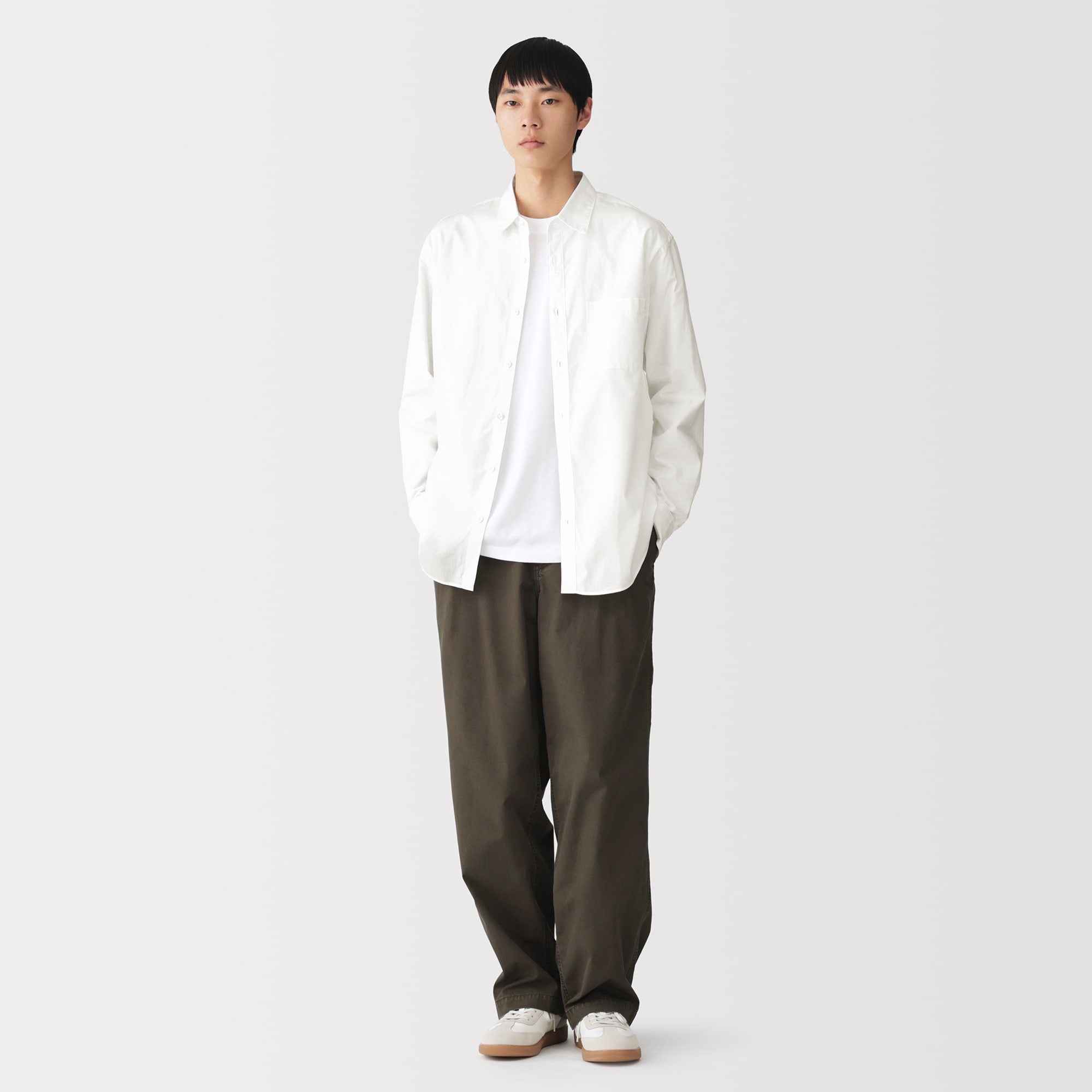 紳士 洗いざらしブロード長袖シャツ | 無印良品